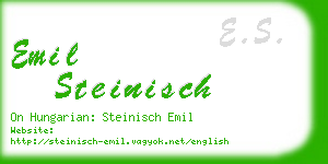 emil steinisch business card